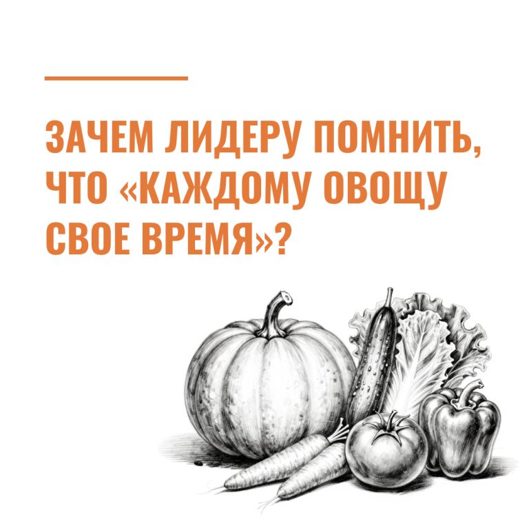 Зачем лидеру помнить, что «каждому овощу свое время»?